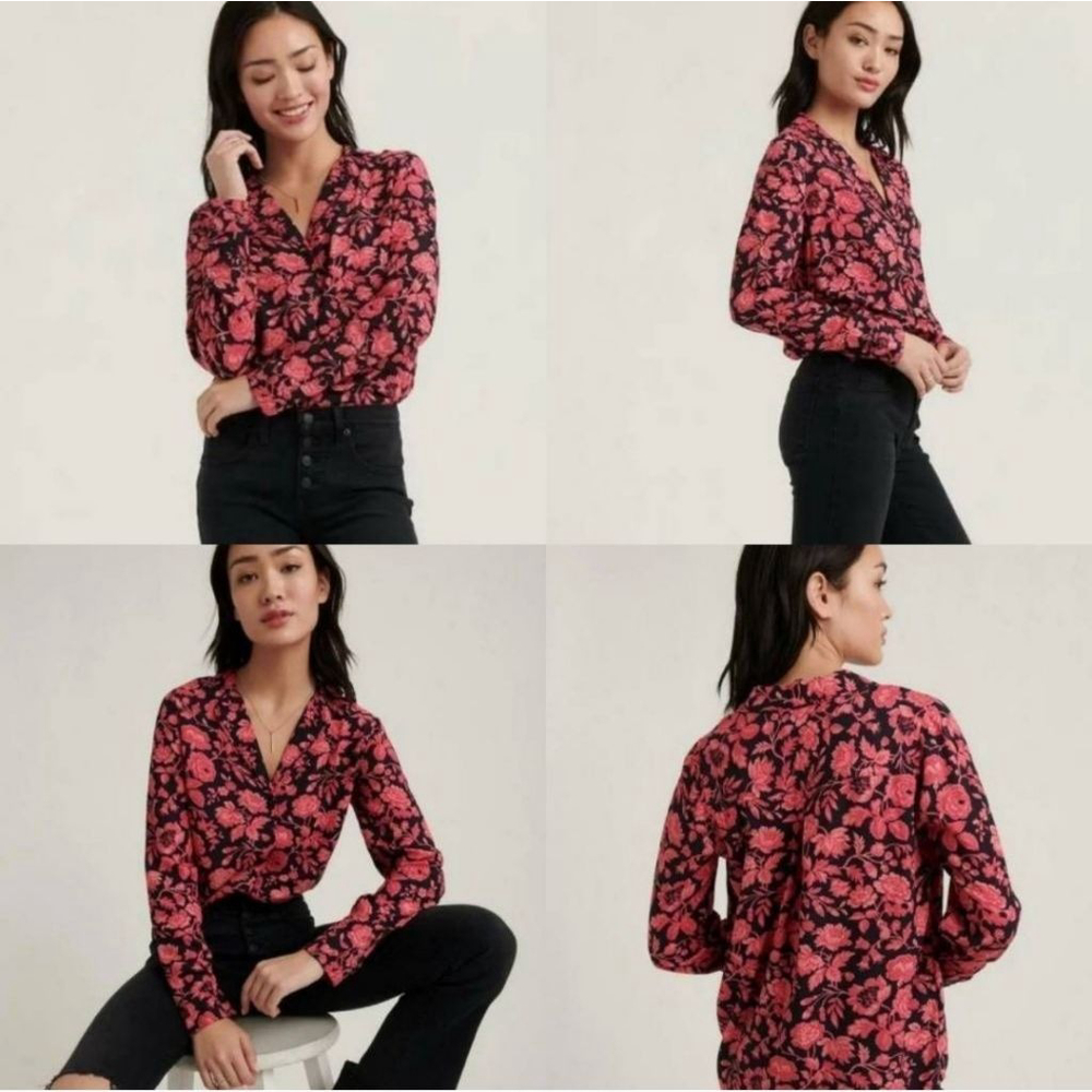 New Lucky Brand Floral Print Blouse